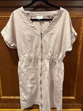 Universal Thread Pale Blush Zip-Front Mini Dress